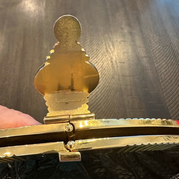 Judith Leiber Black and Gold Clutch - Picture 8 of 15